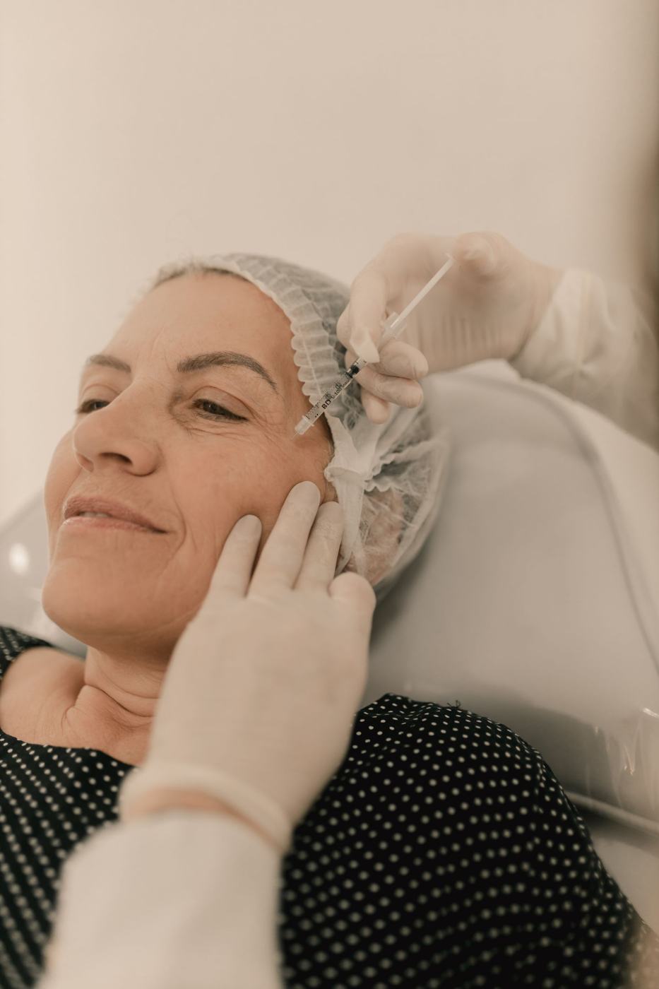 Patient relaxing during a treatment